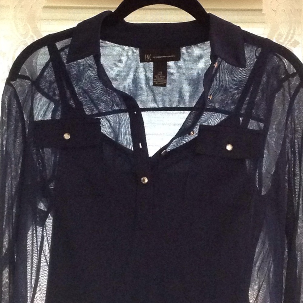 INC blue top